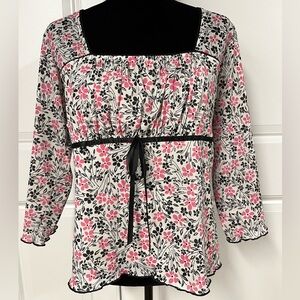 Fashion Bug Peasant Square Neck Top